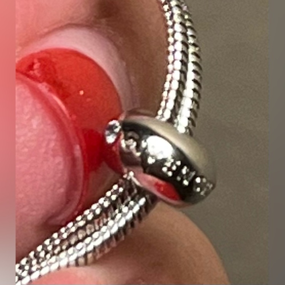 Givenchy Silver Crystal Toggle Necklace - image 8